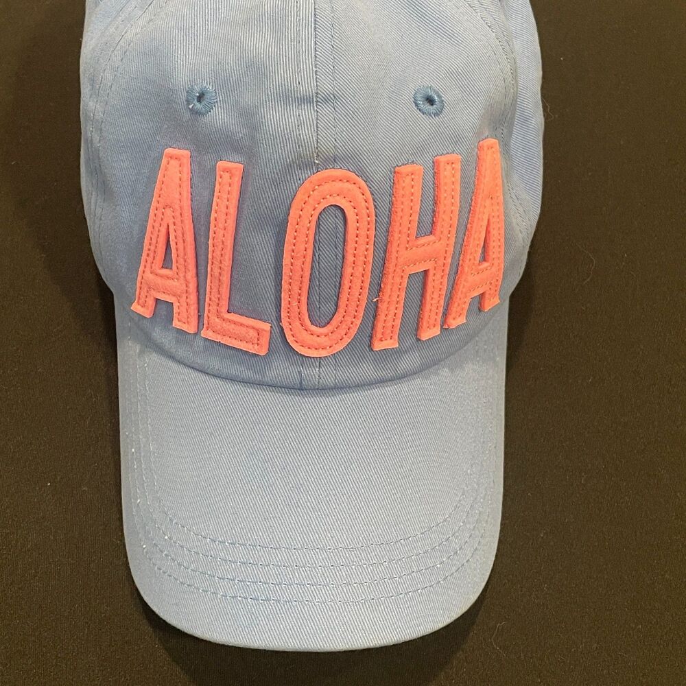 ~ Robin Ruth ALOHA HAWAII Hat Adjustable Cap Purple Pink Lavender Embroidered